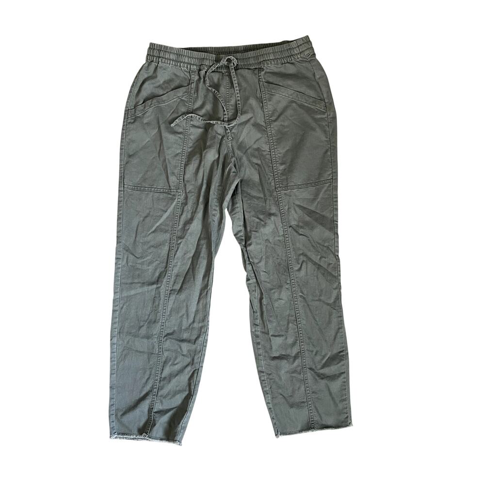Universal Thread Women's Medium Olive Green Linen Blend Pull-On Pants
